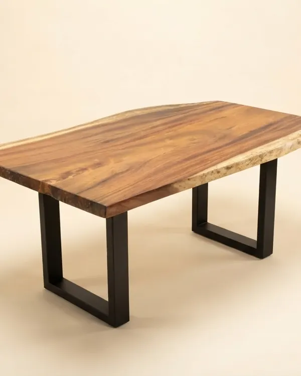 Live edge Saman wood the ash table