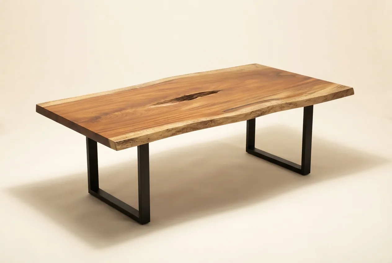 Live edge Saman wood the aspen table