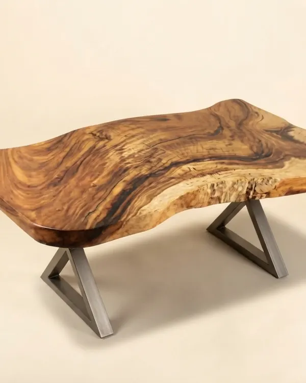Live edge Saman wood the birch table