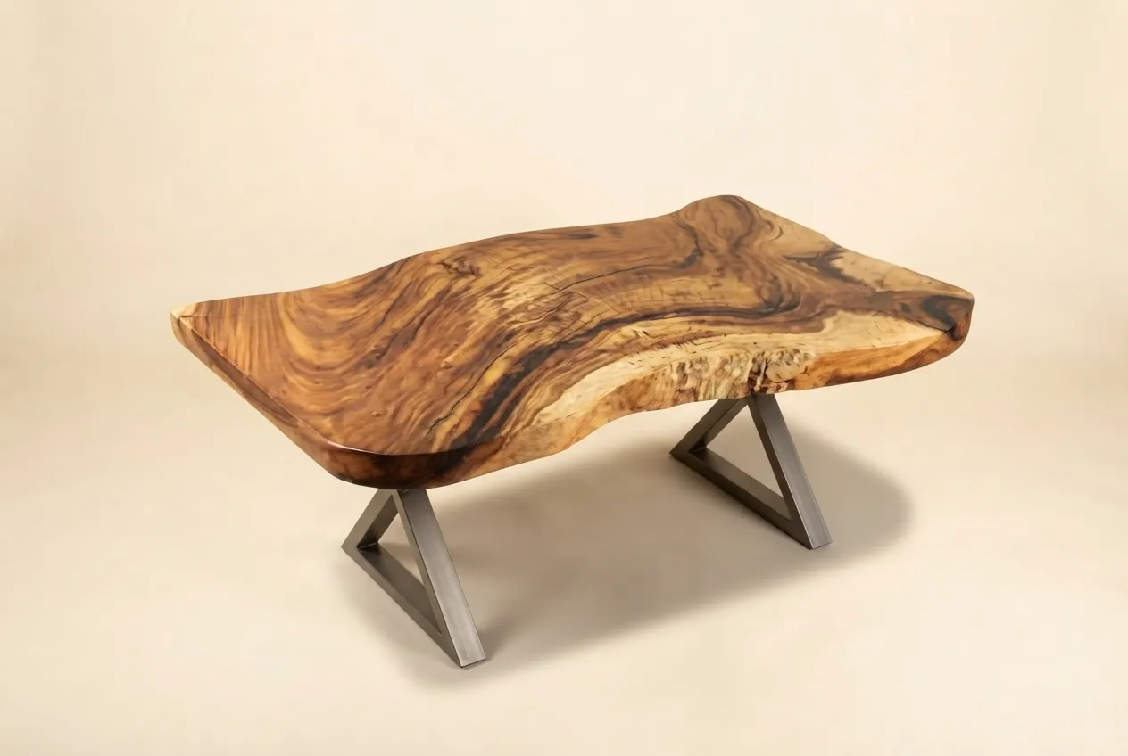 Live edge Saman wood the birch table