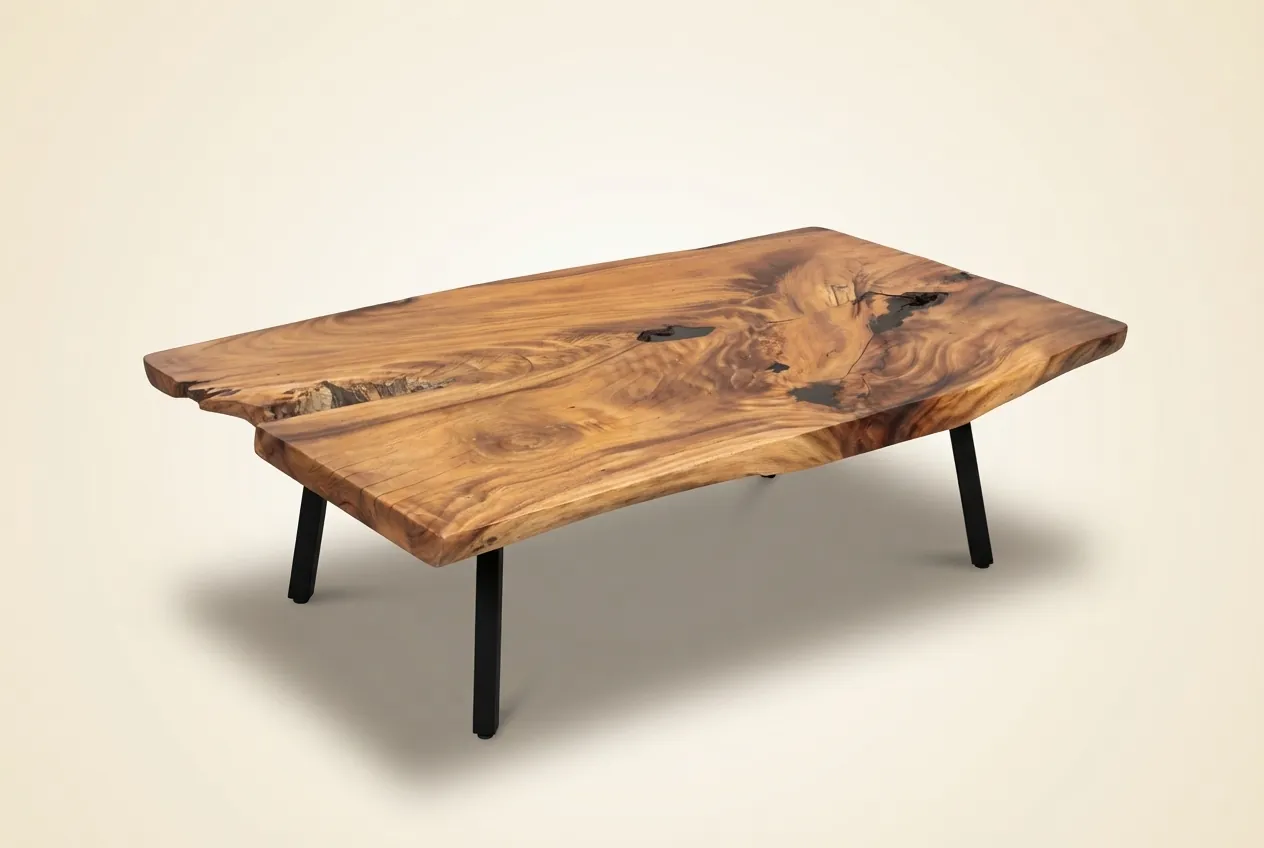 Live edge Saman wood the bluff table