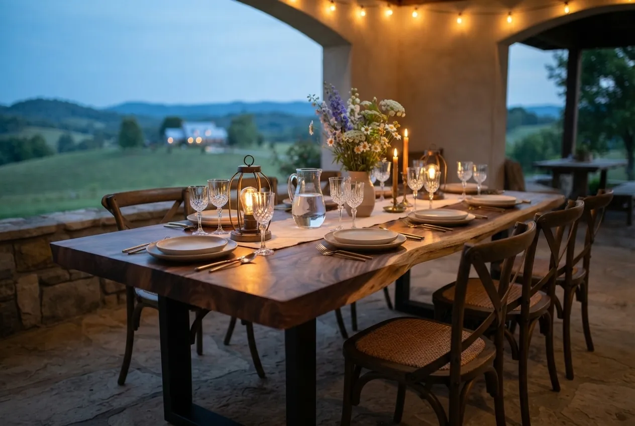 Live edge Saman wood the canyon table