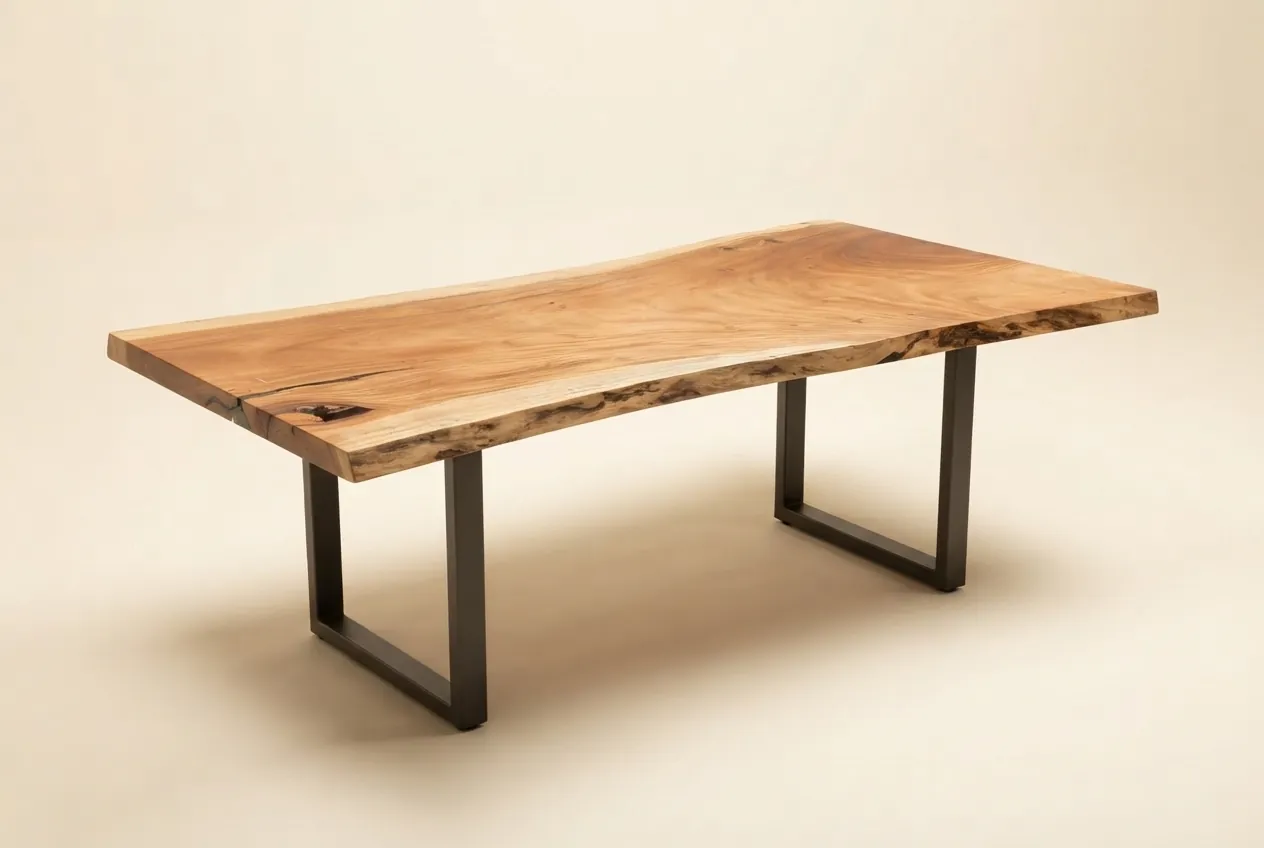 Live edge Saman wood the fern table