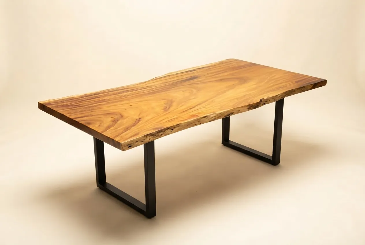 Live edge Saman wood the fjord table