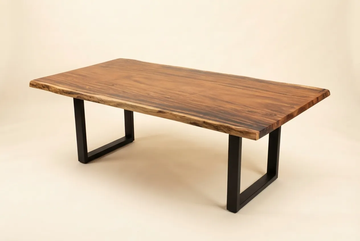 Live edge Saman wood the heron table