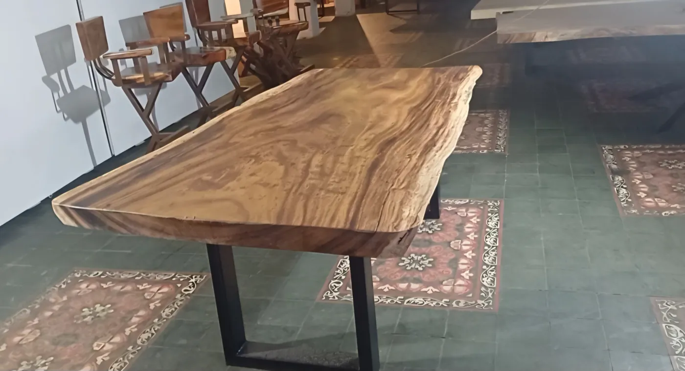 Live edge Saman wood the juniper table