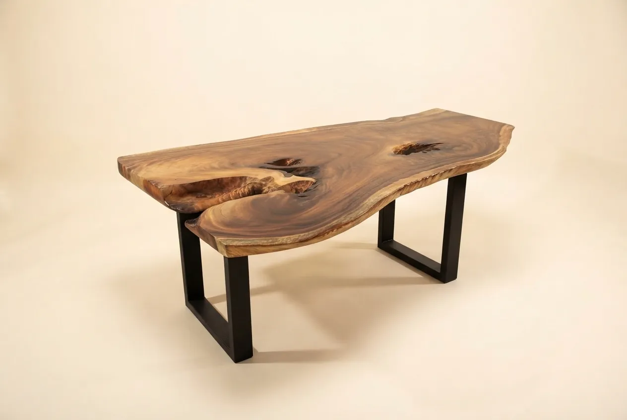 Live edge Saman wood the maple table
