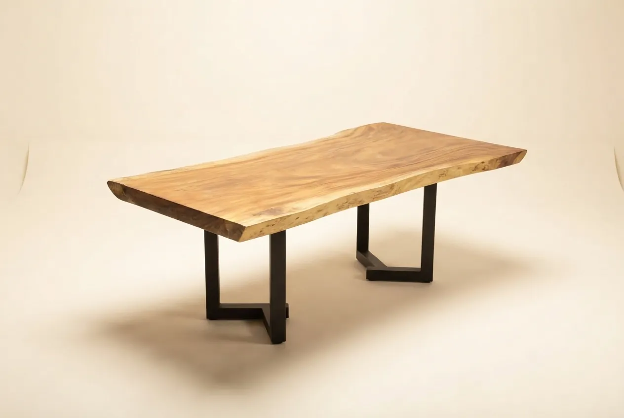 Live edge Saman wood the oak table