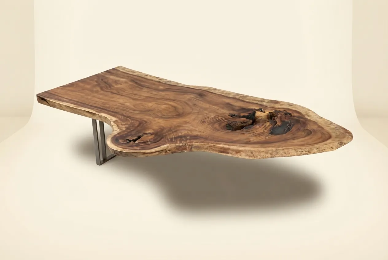 Live edge Saman wood the orchard table
