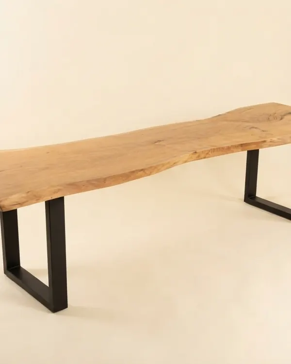 Live edge Saman wood the pebble table