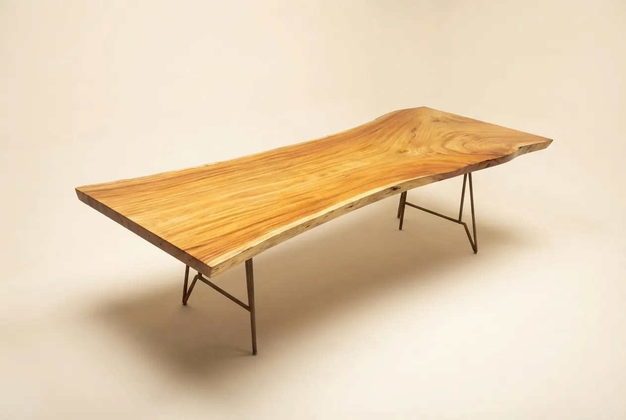 Live edge Saman wood the quarry table