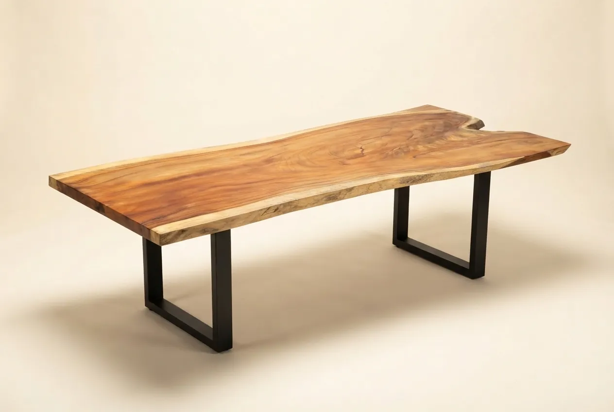 Live edge Saman wood the raven table