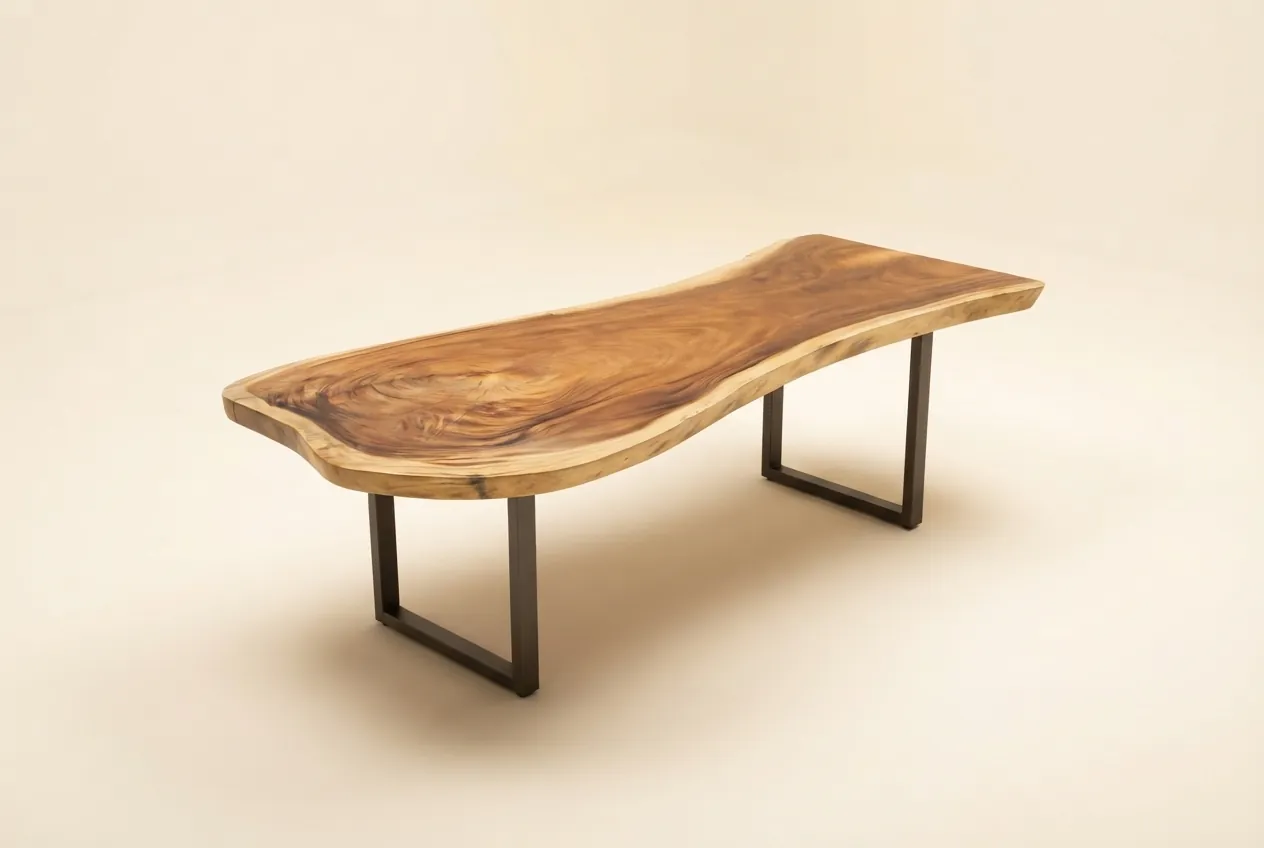 Live edge Saman wood the reed table