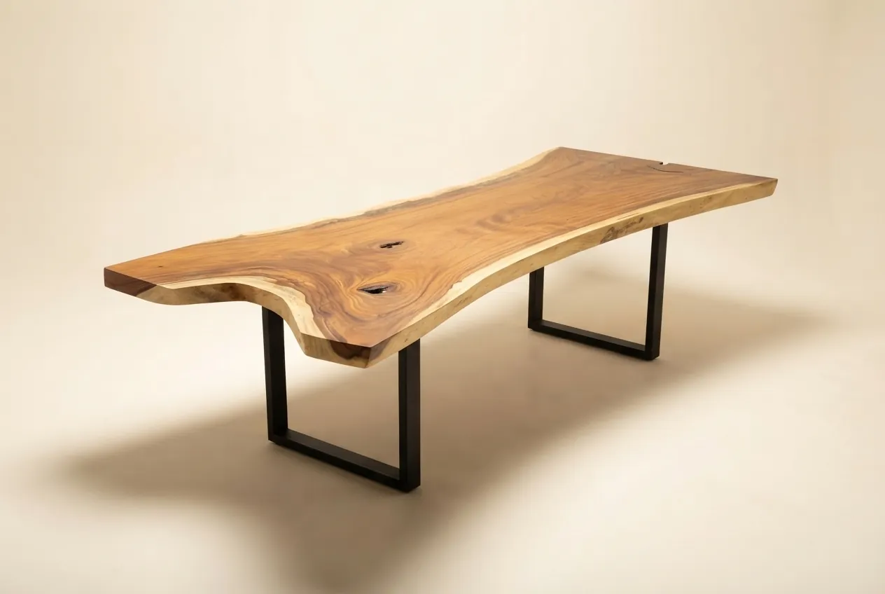 Live edge Saman wood the sequoia table