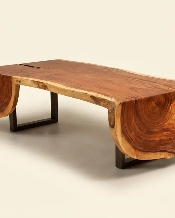 Live edge Saman wood the sycamore waterfall table