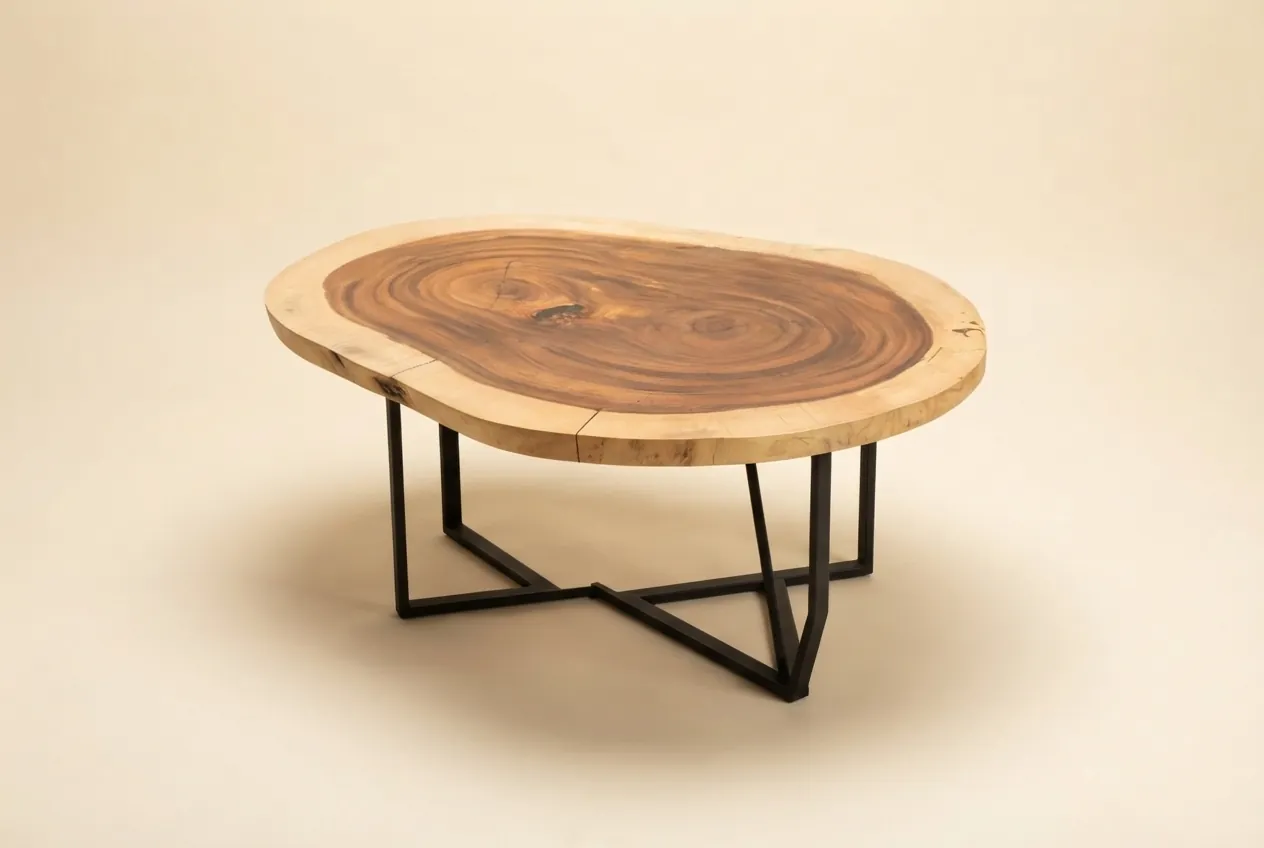 Live edge Saman wood the tundra table