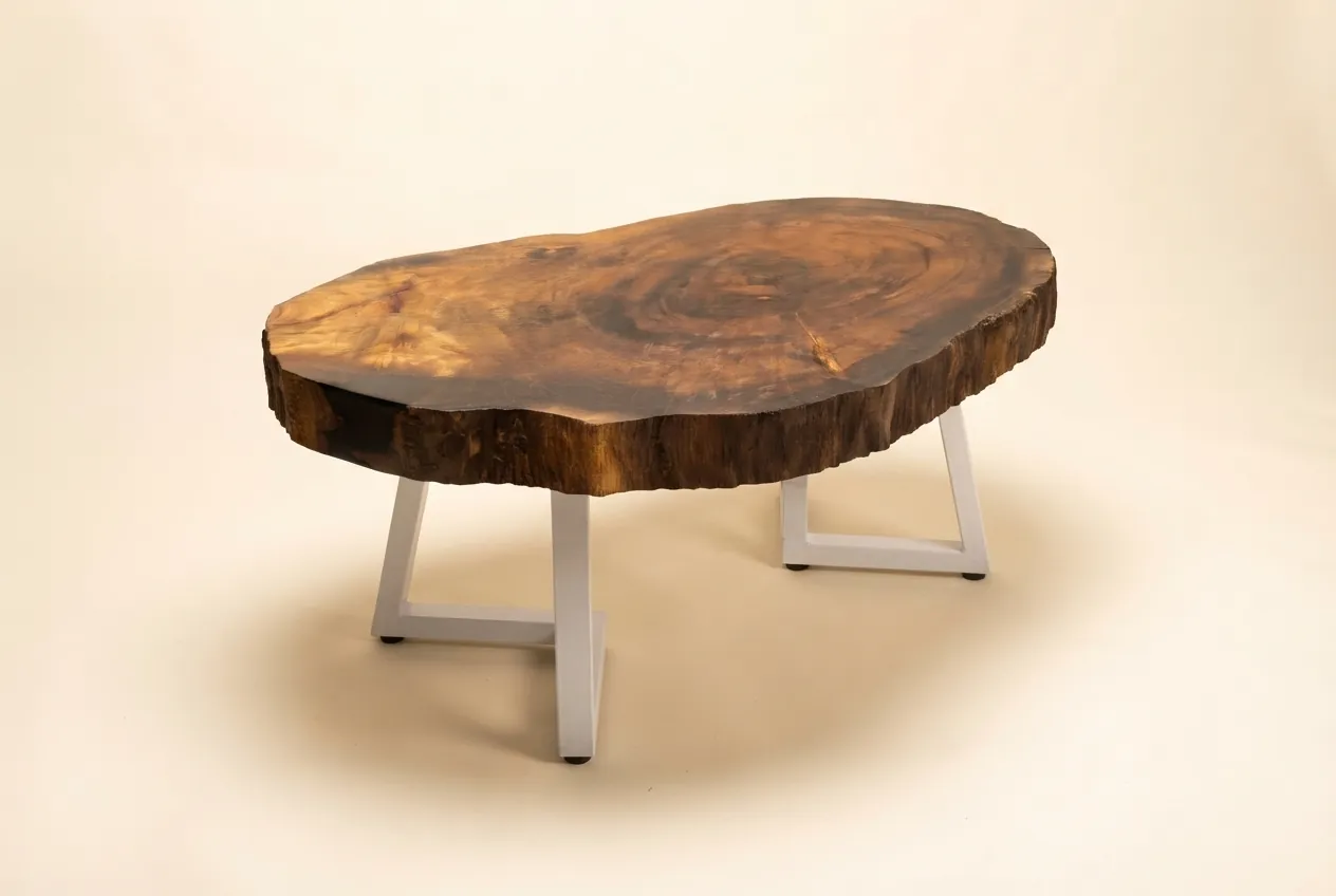 Live edge Saman wood the walnut side table